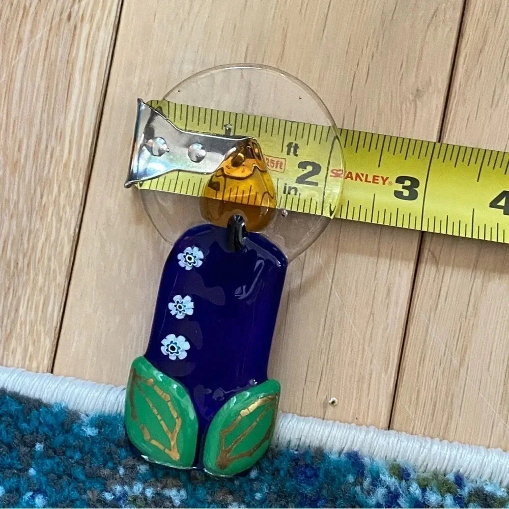 Fused Glass Murano? Candle Christmas Window Holiday Decoration